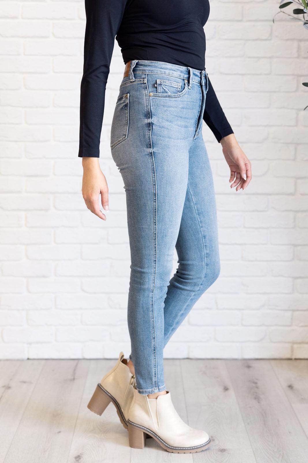 Judy Blue Tummy Control Contrast Wash Skinny Jeans Female Product Image