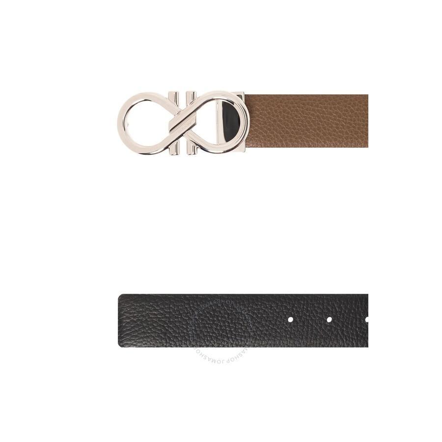 FERRAGAMO Salvatore  Gancini Reversible Belt In Brown Product Image