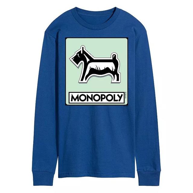 Mens Monopoly Dog Token Long Sleeve Graphic Tee Product Image