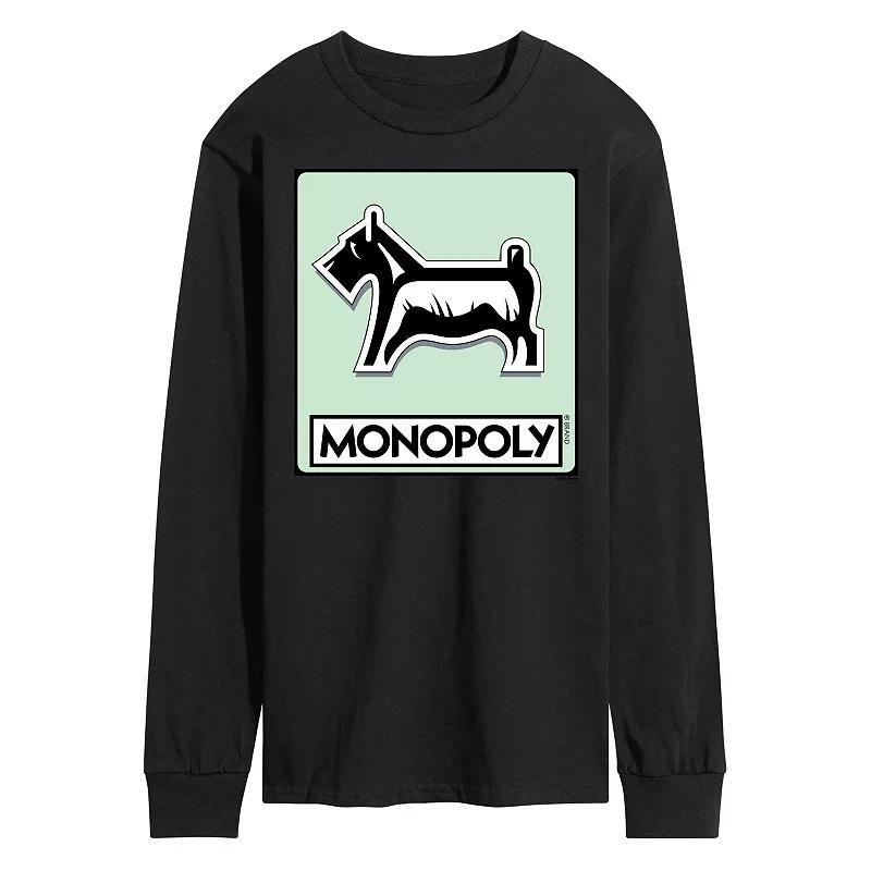 Mens Monopoly Dog Token Long Sleeve Graphic Tee Product Image