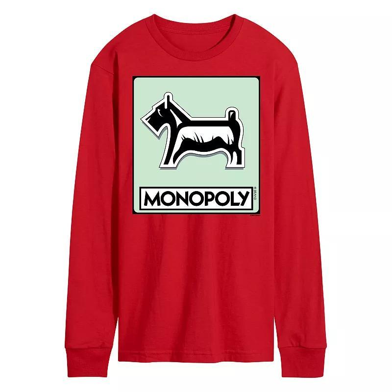 Mens Monopoly Dog Token Long Sleeve Graphic Tee Product Image