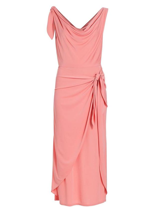 Womens Odin Jersey Draped Midi-Dress Product Image