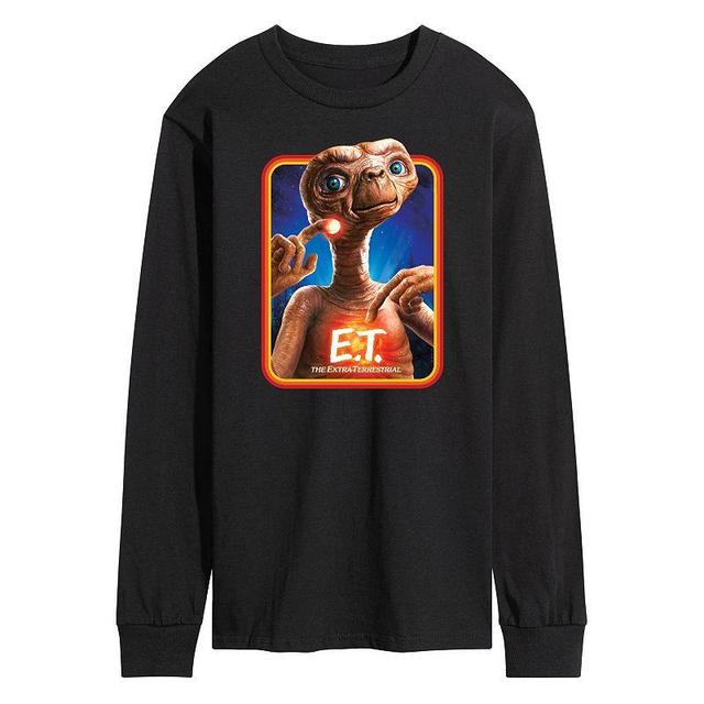 Mens ET Retro Frame Long Sleeve Tee Black Product Image