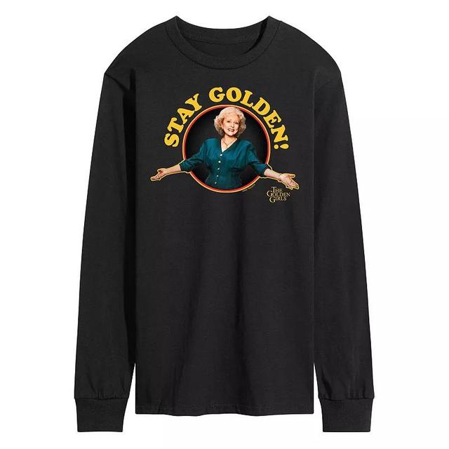 Mens Golden Girls Stay Golden Long Sleeve Tee Black Product Image