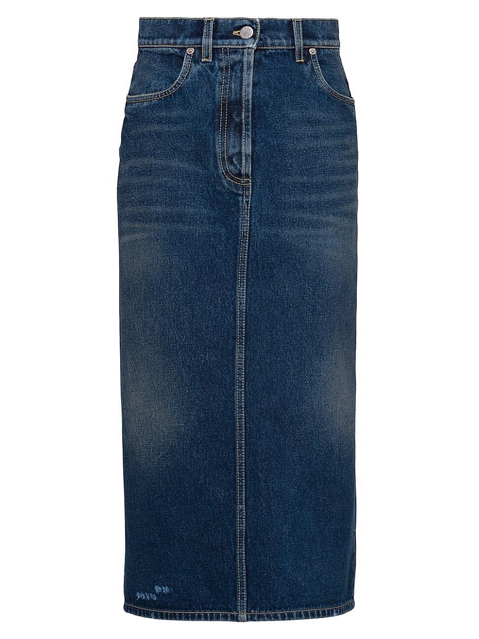 Womens Denim Midi Skirt product image