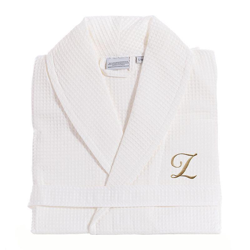 Linum Home Textiles Turkish Cotton Personalized Waffle Weave Bathrobe, Womens Product Image