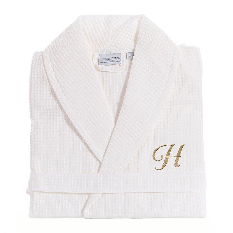 Linum Home Textiles Turkish Cotton Personalized Waffle Weave Bathrobe, Womens Product Image