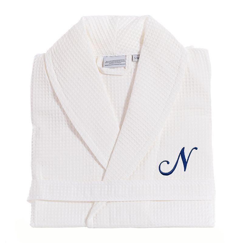 Linum Home Textiles Turkish Cotton Personalized Waffle Weave Bathrobe, Womens Product Image