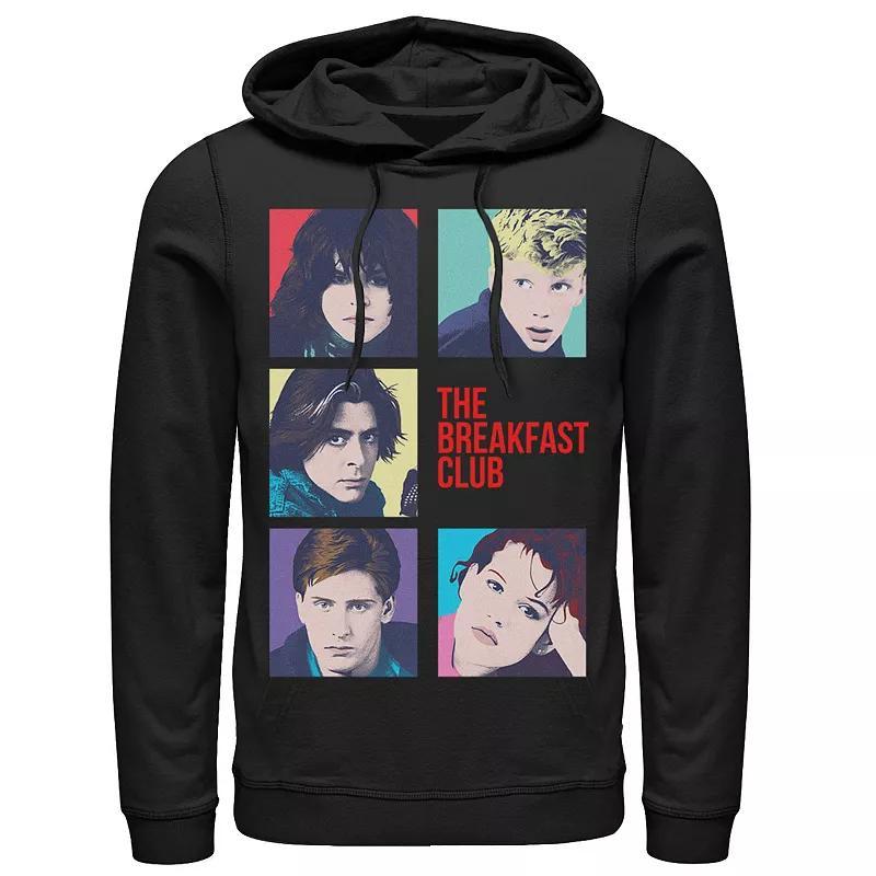 Mens Breakfast Club Group Shot Squares Hoodie Black Product Image