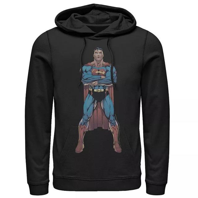 Mens DC Comics Superman Power Stance Comic Poster Hoodie Product Image