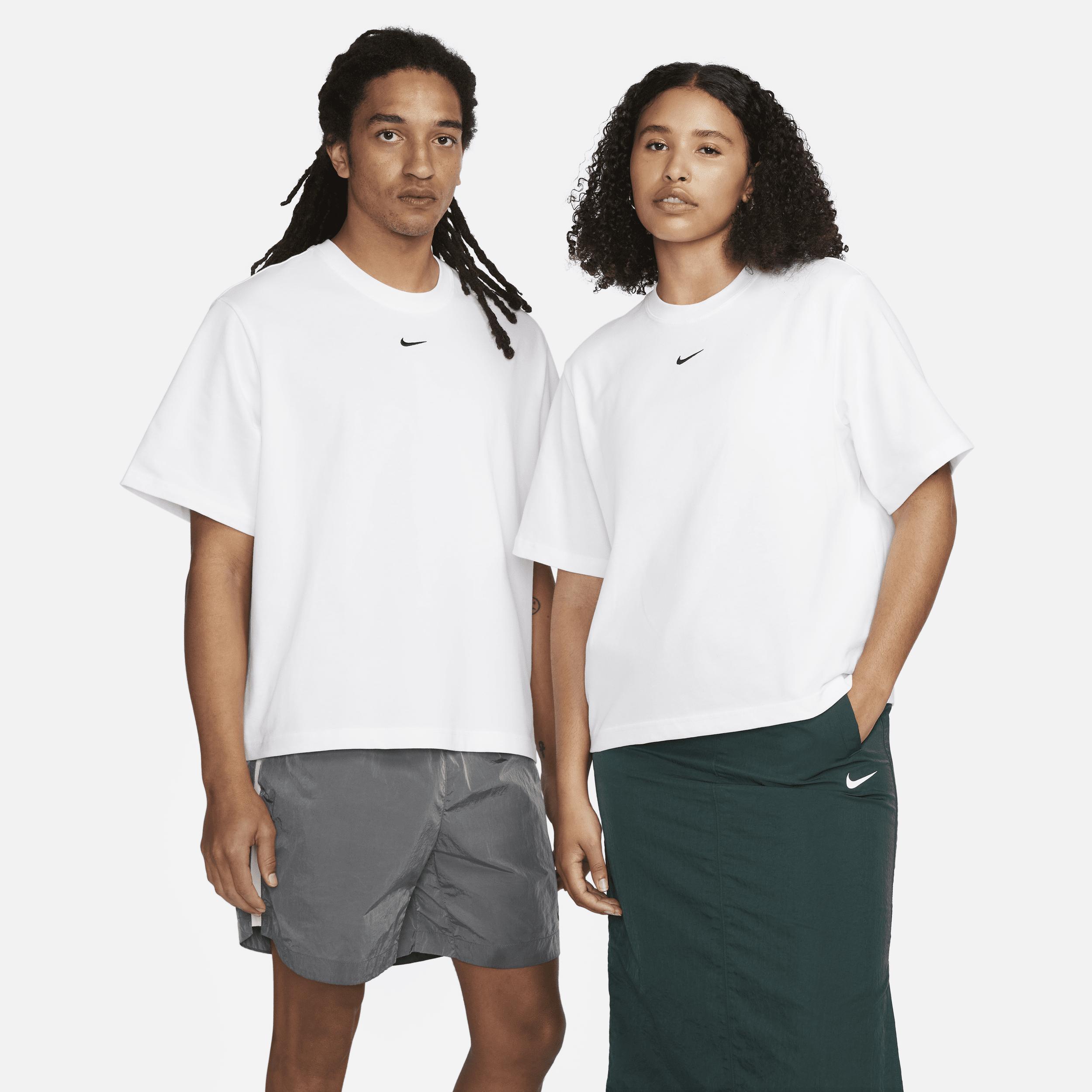 Nike Womens Nike NSW Boxy T-Shirt - Womens White/Black Product Image