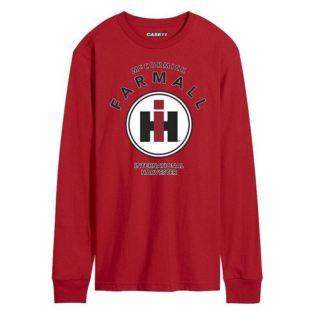 Mens Case IH McCormick Long Sleeve Tee Med Grey Product Image