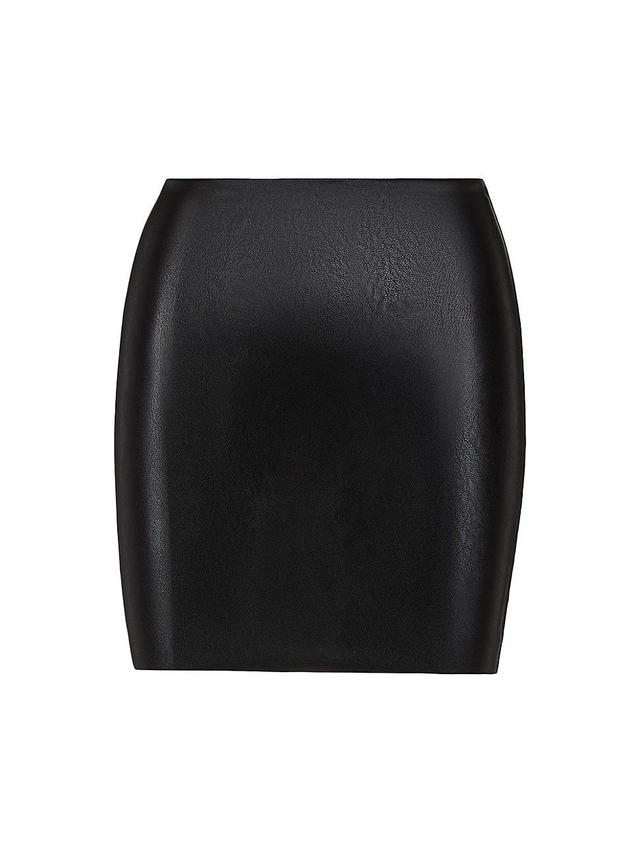 Womens Faux Leather Micro-Miniskirt Product Image