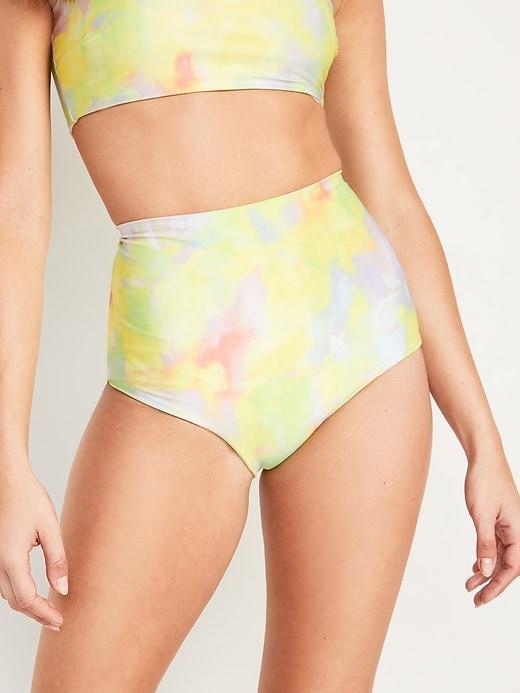 High-Waisted Reversible Boyshort Swim Bottoms Product Image