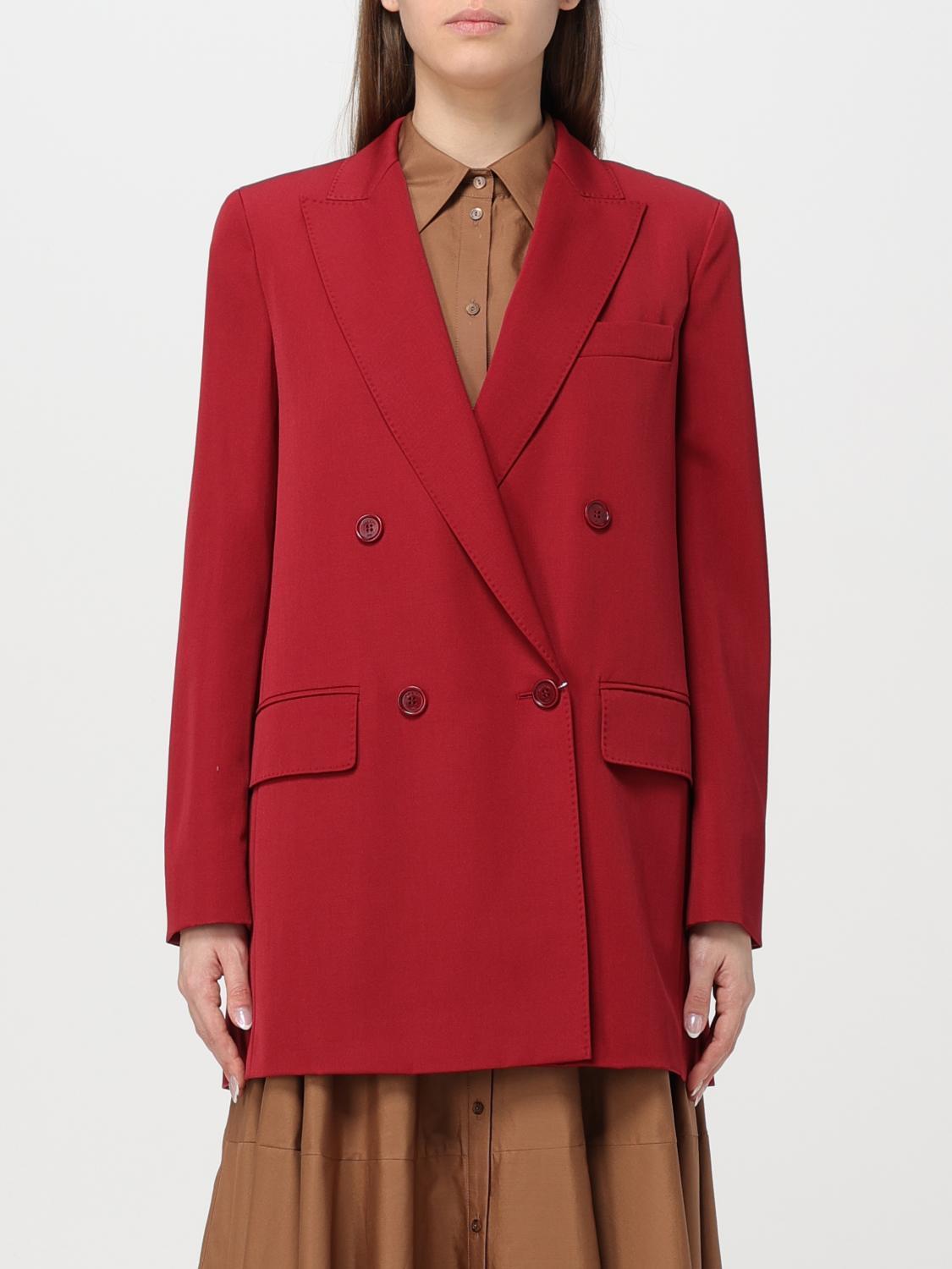 Pevera Wool And Mohair Blazer In Red Product Image