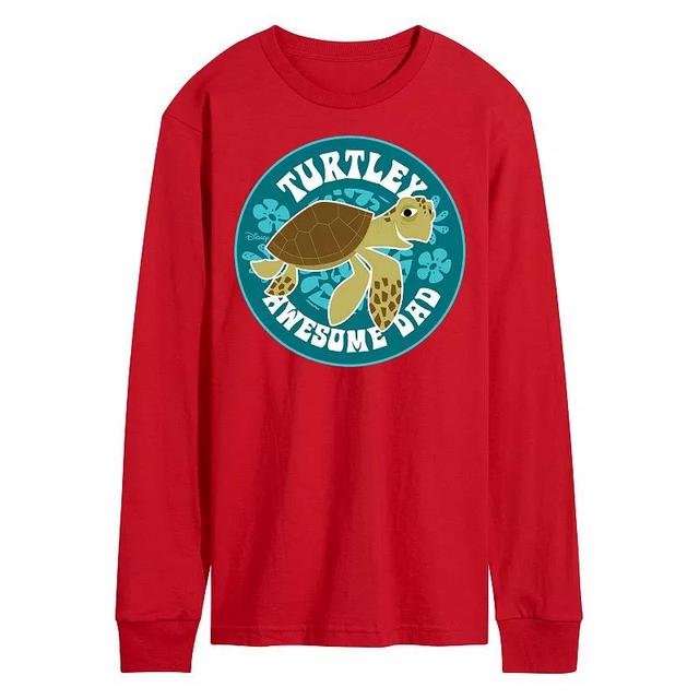 Disney/Pixar Finding Nemo Mens Turtley Awesome Dad Long Sleeve Graphic Tee Product Image