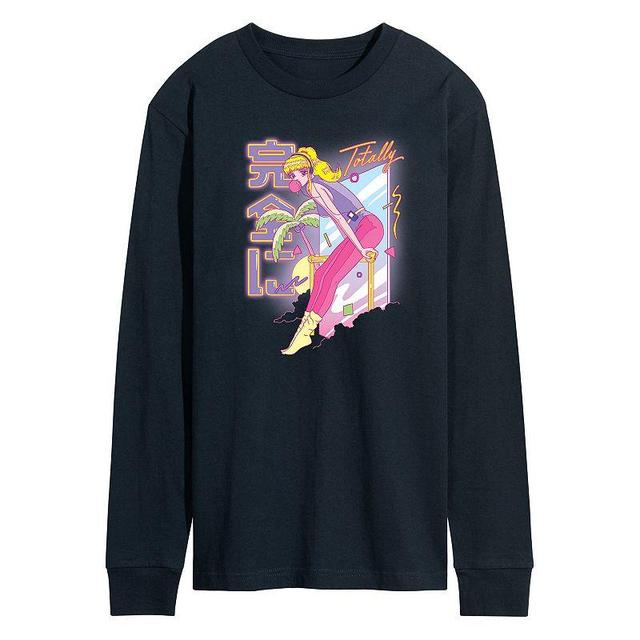 Mens Anime Totally Anime Long Sleeve Tee Blue Product Image