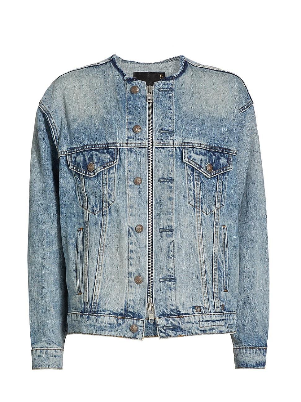 Womens Denim Trucker Jacket Product Image