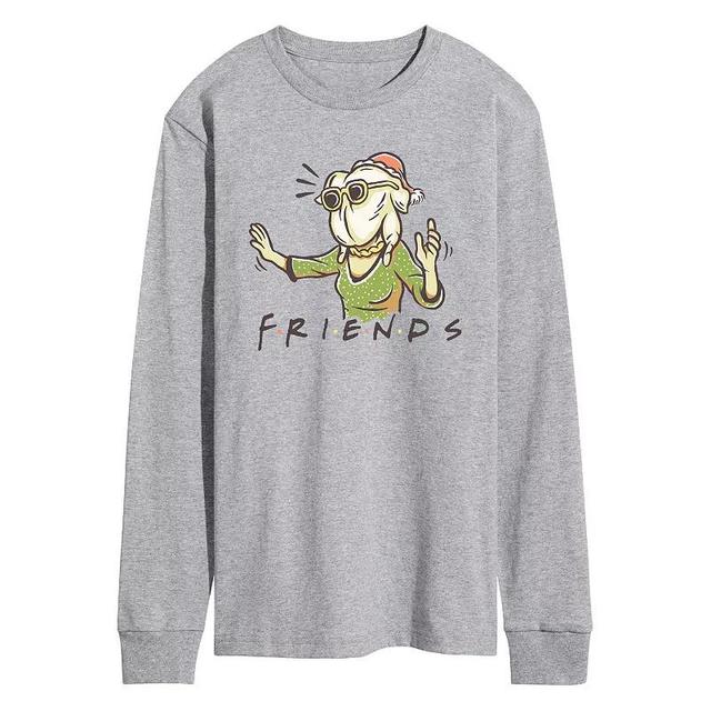 Mens Friends Phoebe Logo Long Sleeve Graphic Tee Grey Gray Product Image