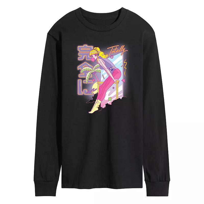 Mens Anime Totally Anime Long Sleeve Tee Black Product Image