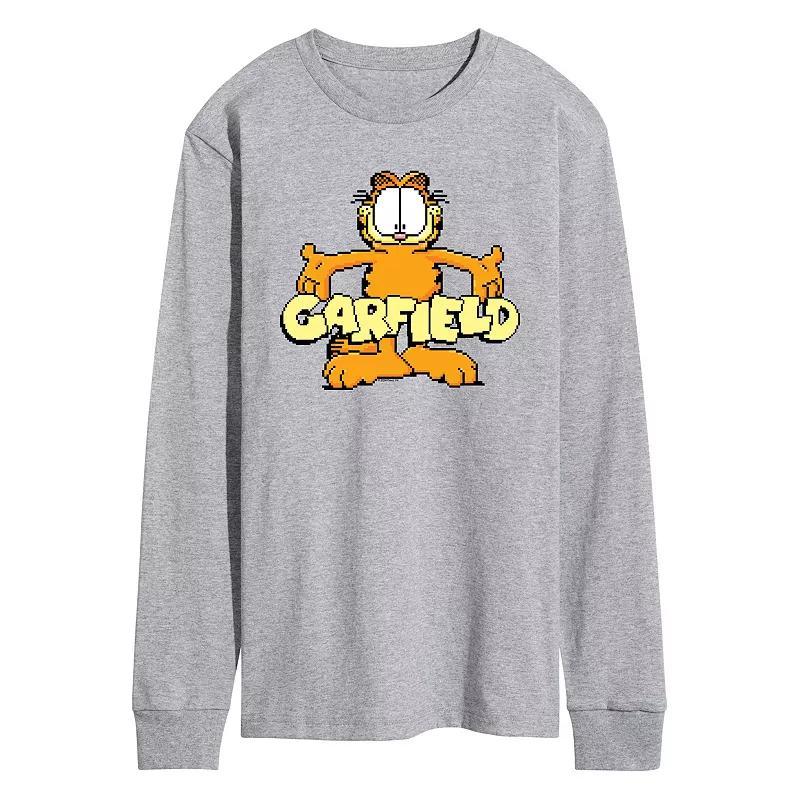 Mens Garfield Standing Logo Long Sleeve Graphic Tee Product Image