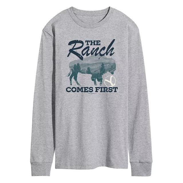 Mens Yellowstone The Ranch Comes First Long Sleeve Graphic Tee Product Image