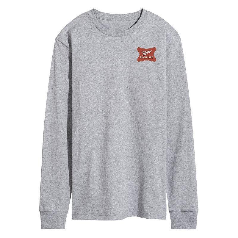 Mens Miller High Life Logo Long Sleeve Graphic Tee Blue Product Image