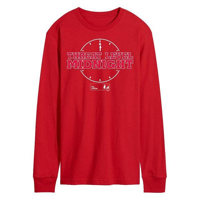 Mens The Office Threat Level Midnight Long Sleeve Tee Product Image