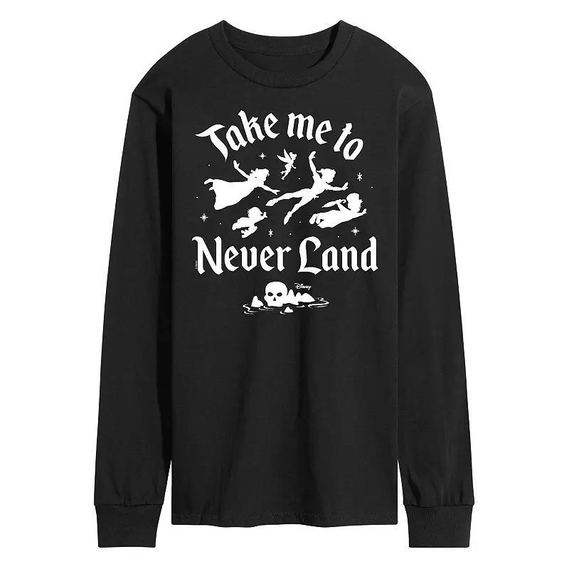 Disneys Peter Pan Mens Never Land Long Sleeve Blue Product Image