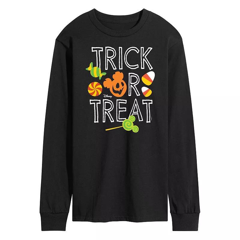 Disney Mens Trick Or Treat Long Sleeve Tee Blue Product Image