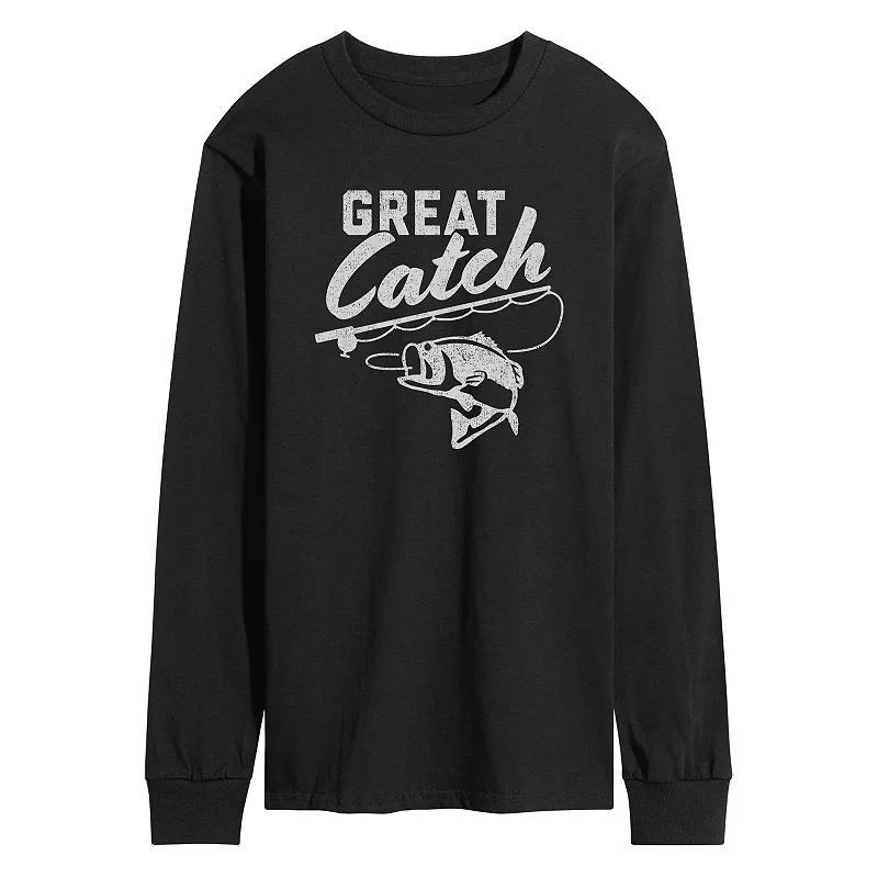 Mens Great Catch Fishing Long Sleeve Graphic Tee Product Image