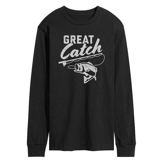 Mens Great Catch Fishing Long Sleeve Graphic Tee Product Image