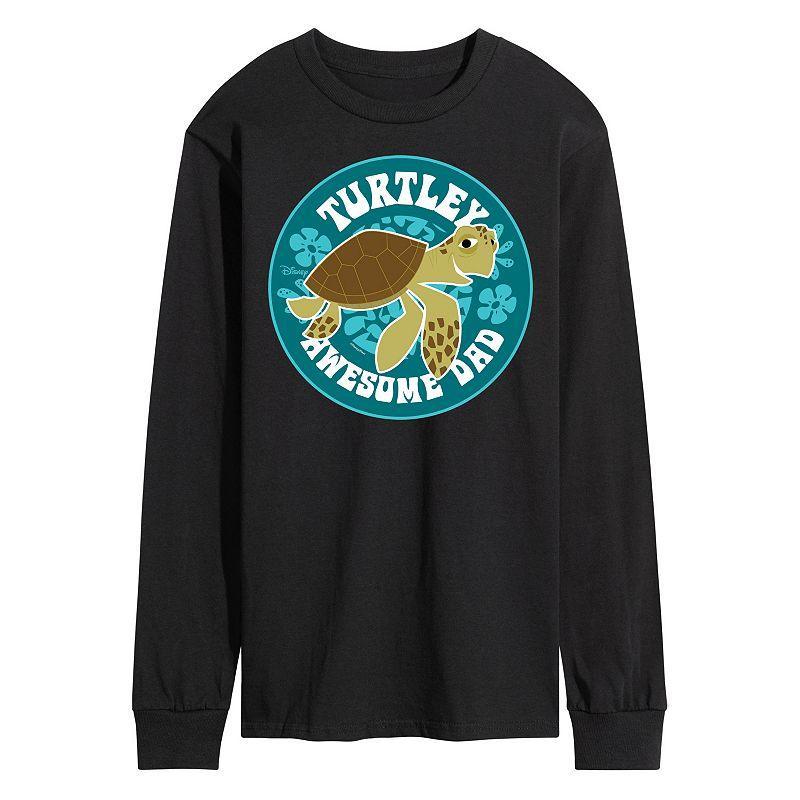 Disney/Pixar Finding Nemo Mens Turtley Awesome Dad Long Sleeve Graphic Tee Product Image