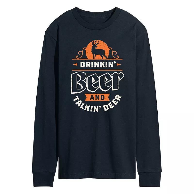 Mens Drinkin Beer and Talkin Deer Long Sleeve Product Image