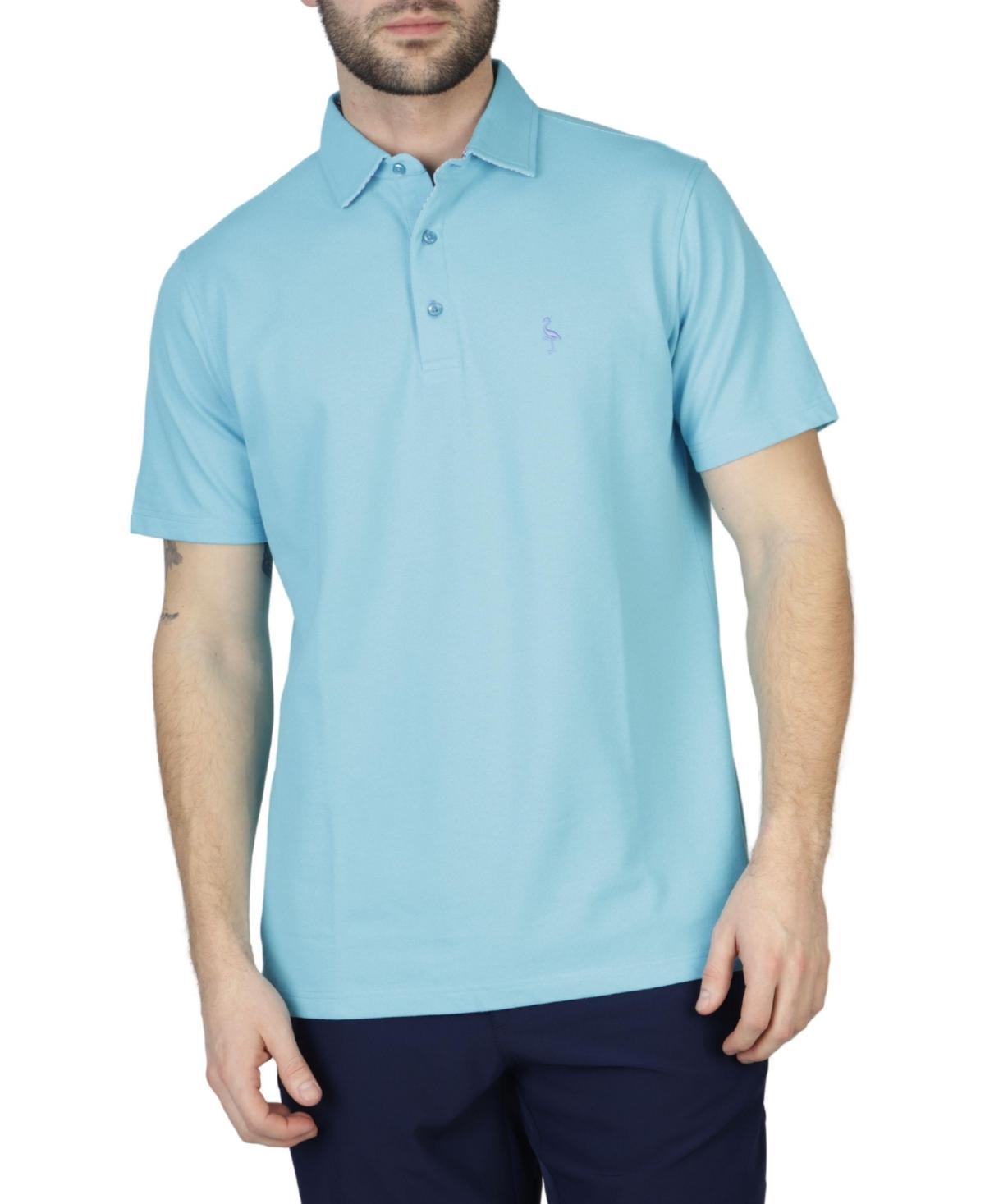 Tailorbyrd Mens Pique Polo Shirt with Multi Gingham Trim Product Image