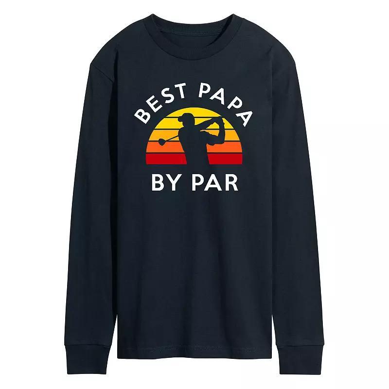 Mens Best Papa By Par Golf Graphic Tee Blue Product Image