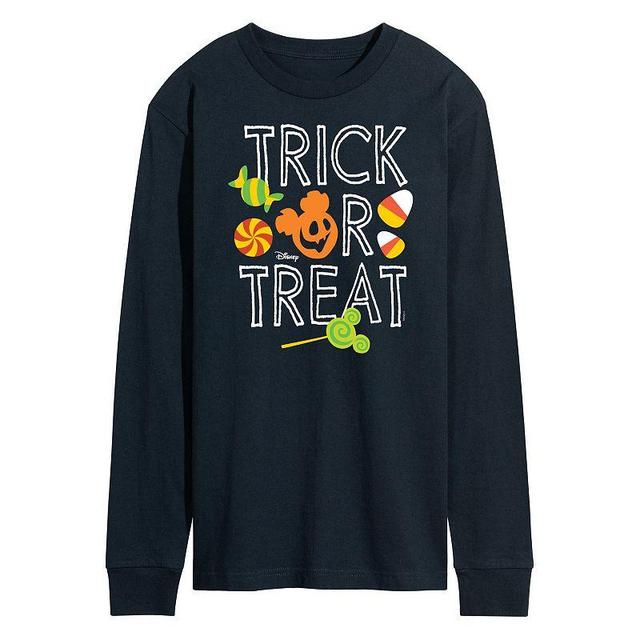 Disney Mens Trick Or Treat Long Sleeve Tee Blue Product Image