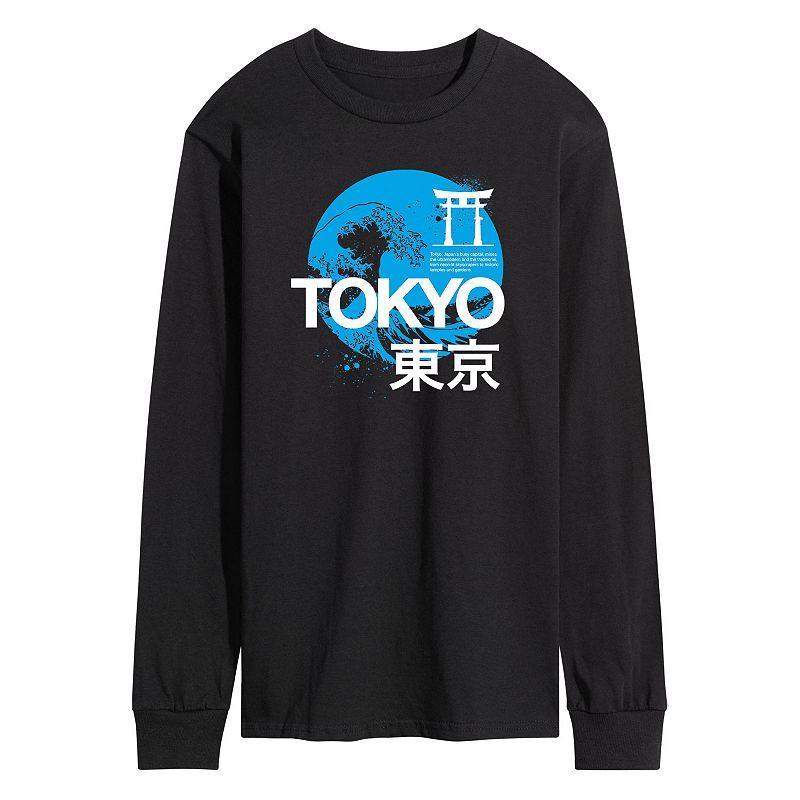 Mens Tokyo Long Sleeve Graphic Tee Black Product Image