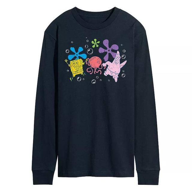 Mens Nickelodeon SpongeBob Squarepants Jelly Long Sleeve Blue Product Image