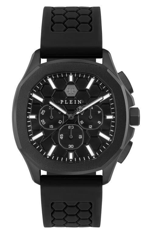 PHILIPP PLEIN Spectre Chronograph Silicone Strap Watch, 44mm Product Image