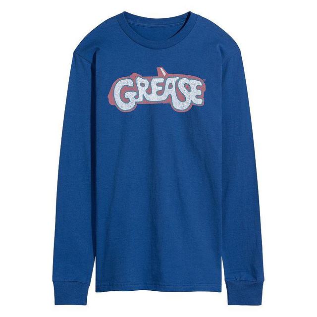 Mens Grease Logo Long Sleeve Tee Med Blue Product Image