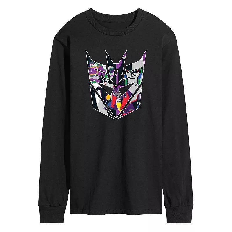 Mens Transformers Decepticon Logo Long Sleeve Graphic Tee Product Image