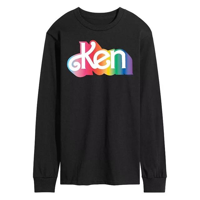 Mens Barbie Ken Logo Long Sleeve Graphic Tee Med Blue Product Image