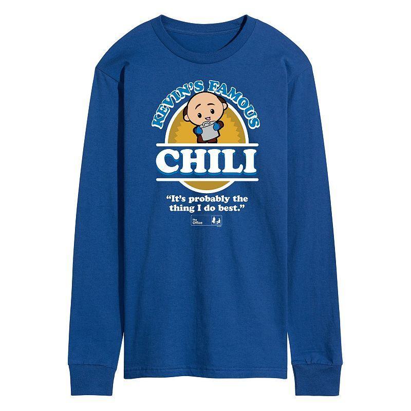 Mens The Office Kevins Chili Cute Long Sleeve Med Blue Product Image