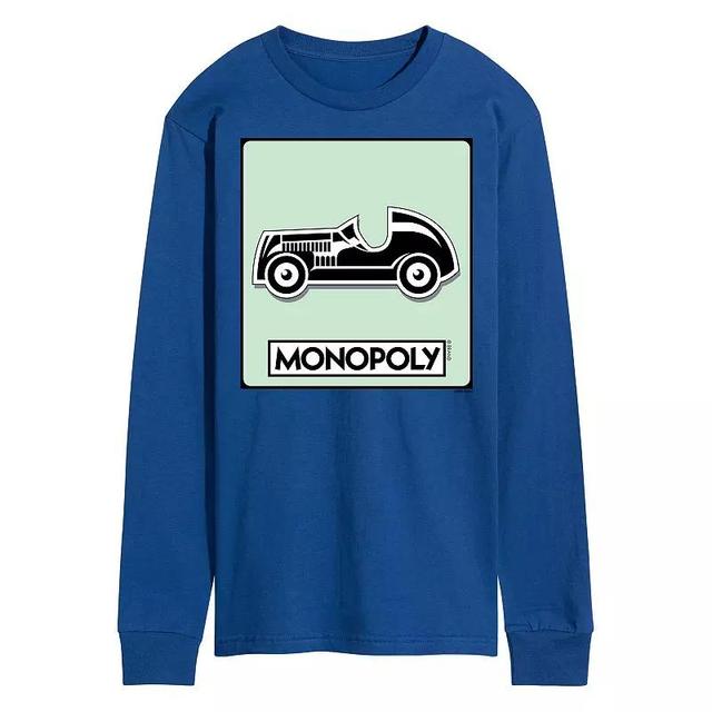 Mens Monopoly Car Game Token Long Sleeve Graphic Tee Product Image