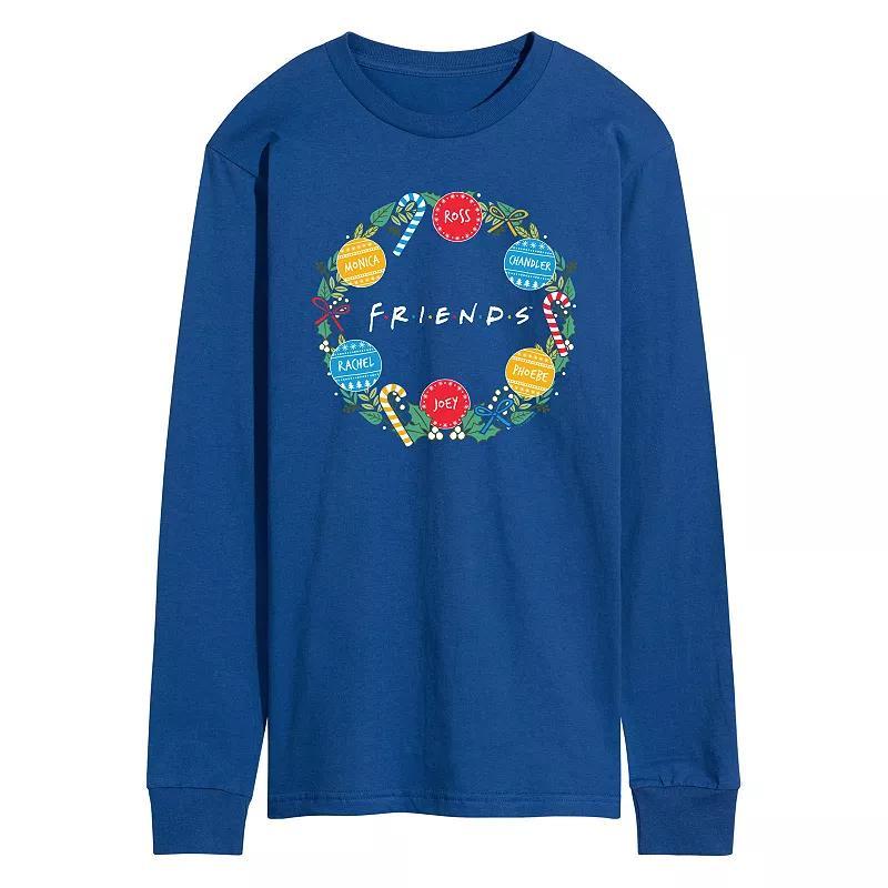 Mens Friends Logo Wreath Long Sleeve Graphic Tee Product Image