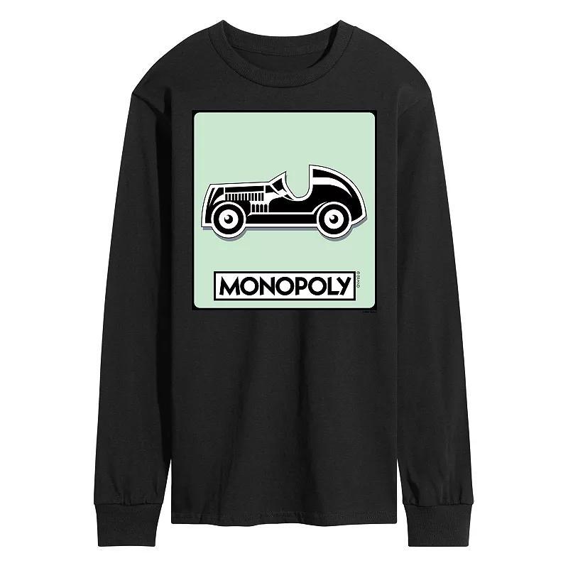 Mens Monopoly Car Game Token Long Sleeve Graphic Tee Product Image