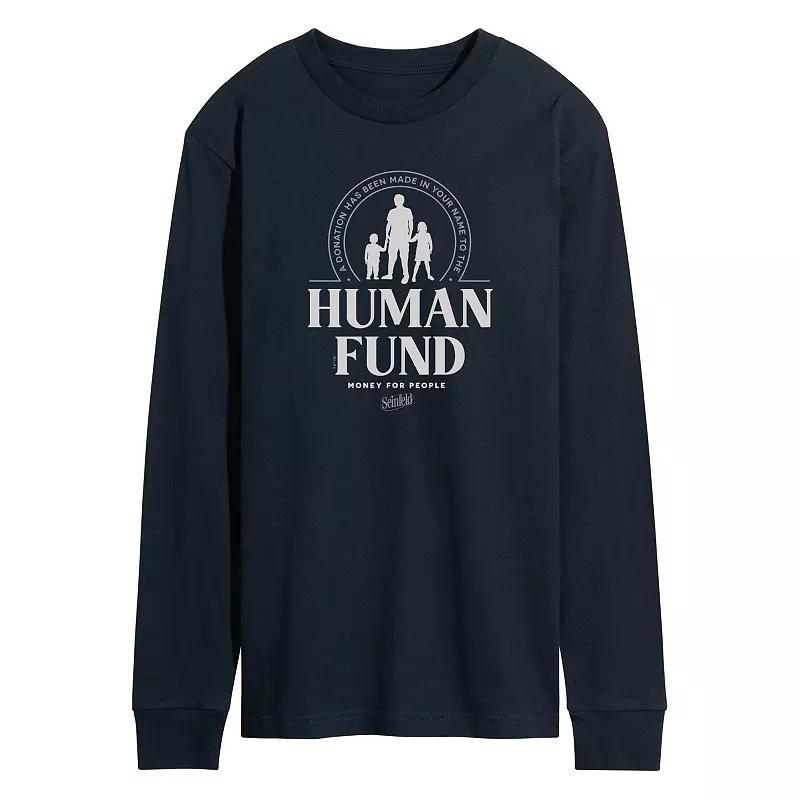 Mens Seinfeld The Human Fund Long Sleeve Graphic Tee Product Image