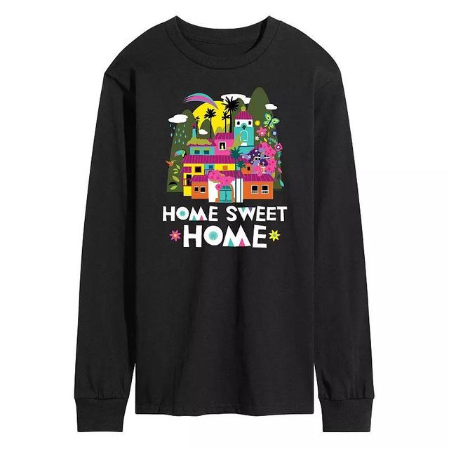 Disneys Encanto Mens Home Sweet Home Long Sleeve Graphic Tee Black Product Image