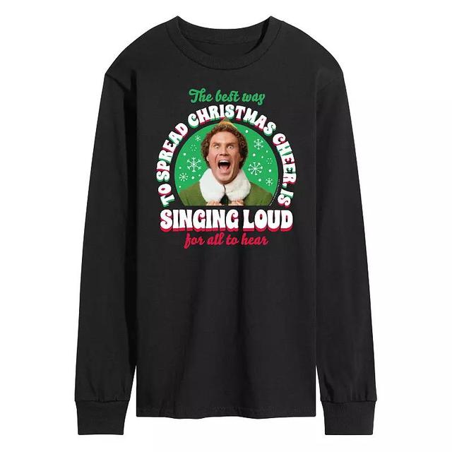 Mens Elf Singing Elf Long Sleeve Tee Product Image